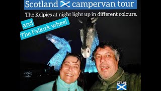 Campervan tour of the Kelpies and Falkirk Wheel in Scotland A nice view of the Wheel [upl. by Verdha]