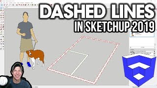 DASHED LINES in SketchUp 2019  Complete Tutorial [upl. by Faden158]