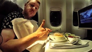 Thai Airways in Review 777300 Business Class Kuala LumpurBangkok [upl. by Ferree]