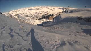 GOPRO Snowboarder Falling off Cliff [upl. by Tirma237]