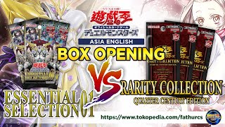 unboxing ESSENTIAL SELECTION 01 vs RARITY COLLECTION  YuGiOh OCG Asia English Edition yugioh [upl. by Crocker]