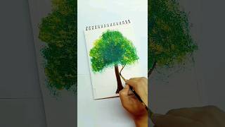 Tree Painting in Just 2 Min  Tree Art in Minutes art tree shorts ytshorts MissAgrawal21kids [upl. by Mureil]