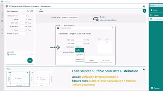 1 minute demo Cyclic Voltammetry at different scan rates [upl. by Htir919]