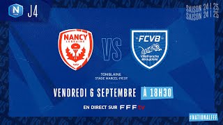 J4 I AS Nancy Lorraine vs FC Villefranche Beaujolais en replay 20 I National FFF 20242025 [upl. by Tabib]