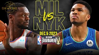 Milwaukee Bucks vs New York Knicks Full Game Highlights  December 5 2023  FreeDawkins [upl. by Belldame]