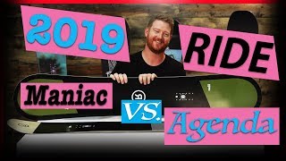 2019 Ride Manic Vs Agenda Snowboard Review [upl. by Orland772]