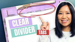 How to Make Clear Planner Divider Tabs  From Laminating Sheets [upl. by Atikahs]