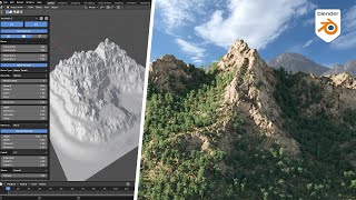 How To Create Terrain and Landscapes in Blender [upl. by Eanehs]