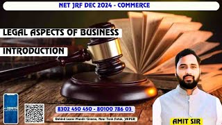 Legal aspects of business  Introduction  Commerce  UGC NET JRF Dec 24  Zenith Education [upl. by Airres781]