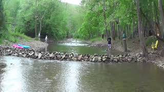 building a homemade dam in our Creek [upl. by Debor]