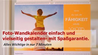 Fotokalender selbst gestalten  einfach und vielseitig Auch als Collage [upl. by Ellehs]