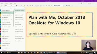 Plan With Me October 2018 OneNote for Windows 10 [upl. by Mistrot177]