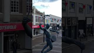 Truro Drummer short beach newquaycornwall birthdaycelebration Truro trurodrummerstatue [upl. by Awahsoj]