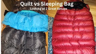 Quilt VS Sleeping Bag  Review Zenbivy and Western Mountaineering Alpinelite  Backpack Sleep System [upl. by Leelahk]