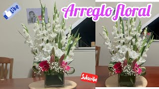 Decorosolisto fresco DIY de decoración para el hogar de arreglos florales deIkebanacon GLADIOLOS [upl. by Annahtur]