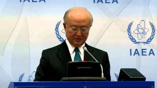 IAEA Director General Amanos Remarks to the Press on Agreements with Iran [upl. by Adnovoj]