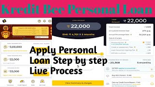 Kredit Bee Personal Loan Apply Live Process Salaried or self employed anyone 1000 To 300000 [upl. by Kowal]