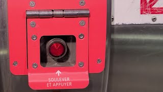 🛑 Demonstrating the new emergency stop button flap on escalators in the Montreal metro system [upl. by Samp]