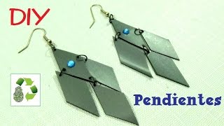 DIY Pendientes con botes de plástico Reciclaje Ecobrisa [upl. by Mroz]