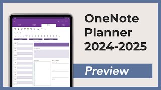 Lightweight OneNote Planner 2024 2025  PREVIEW [upl. by Enomal]