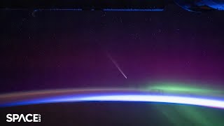 Comet TsuchinshanATLAS captured in amazing timelapse from space [upl. by Sefton259]