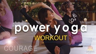 Power Yoga Workout ☯ Courage [upl. by Ezirtaeb]