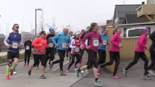 Holmestrand Maraton 2015 Hel og halvmaratonfeltet etter ca 400 meter [upl. by Ahsenal]