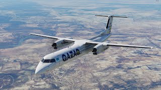 XPlane 12 Almaty  Tashkent FlyJSim Dash 8Q400 Qazaq Air AutoOrtho ActiveSky Xp12 [upl. by Nebe]