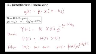 3  342 The Form of a Distortionless Transfer Function [upl. by Ulrika]