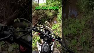 AWD dirt bike in mud  ALL WHEEL DRIVE dirt bike  Christini AWD 250cc big wheel [upl. by Dalt366]