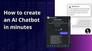 How To Build AI Chatbots in minutes  No Code [upl. by Socher]