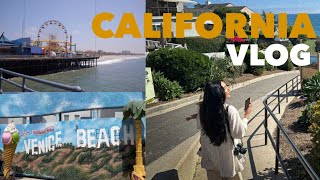 CALIFORNIA VLOG  A day in Santa monica beach amp Venice beach [upl. by Kho]