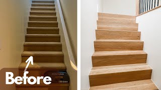 Ultimate Hardwood Stair Transformation like no other [upl. by Gensler]