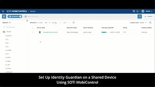 Setting Up Identity Guardian using SOTI MobiControl  Zebra [upl. by Nibla]