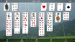 FreeCell Game 342 SOLVED Microsoft Solitaire Collection [upl. by Codee]