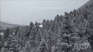 10292023 Cascade CO  First Big Snowfall In Colorado Drone [upl. by Ketty]