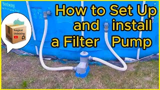 How to Set Up and install a Filter Pump for a Garden Swimming Pool  Bestway [upl. by Berta298]