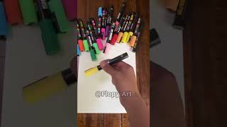 How To Draw Using Posca Markers Tutorial shorts [upl. by Eolhc765]