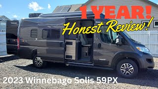 Winnebago Solis 59PX  1 Year Review [upl. by Sigismundo]