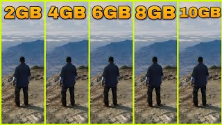 GTA 5 RAM COMPARISON 2GB VS 4GB VS 6GB VS 8GB VS 12 GB [upl. by Godfree]