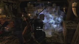 Ghost Fight In Riverwood Trader Skyrim [upl. by Arrek600]