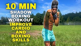 10 Min Shadow Boxing Workout For All Levels  Improve Your Cardio And Boxing Skills [upl. by Bueschel]