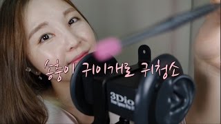 KOREAN한국어ASMR｜송충이 귀이개로 귀청소｜Caterpillar Earpick Ear cleaning｜노토킹 포함｜3DIO PRO 2 [upl. by Aehsel]