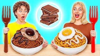 Schokolade vs Echtes Essen Challenge  Fantastische FoodHacks von Multi DO Challenge [upl. by Anuaek]