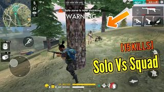 INSANE SOLO VS SQUAD GAME pro gameplay  Garena Free Fire [upl. by Shapiro]