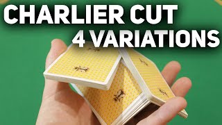 4 Variations CHARLIER CUT Classic False Triple False Triple  Basic Cardistry Tutorial [upl. by Areek]