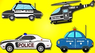 Police Car  Learn Vehicles  Car Videos  Nursery Rhymes  My Little TV [upl. by Anwahsal]