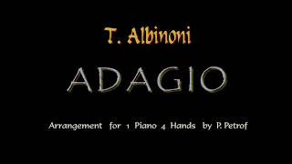 Albinoni  ADAGIO gmoll  piano 4 hands [upl. by Enneibaf9]