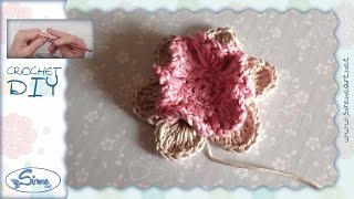 Tutorial Uncinetto ❀ fiore eventuale mattonella ❀ flower crochet block [upl. by Natek784]