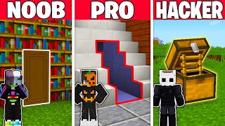 NOOB vs PRO vs HACKER GİZLİ ODA YAPI KAPIŞMASI  Minecraft [upl. by Crowns]